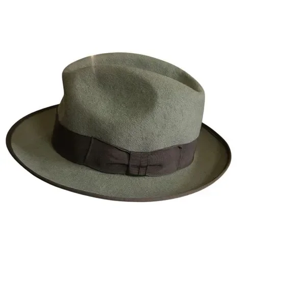 Vintage 40's Tonak Green Felt Hat Czech Republic 1799 - Picture 10 of 15